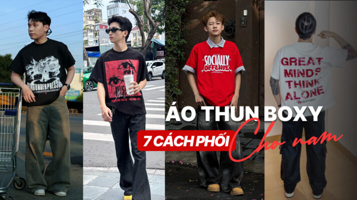7 cách phối áo thun boxy cho nam