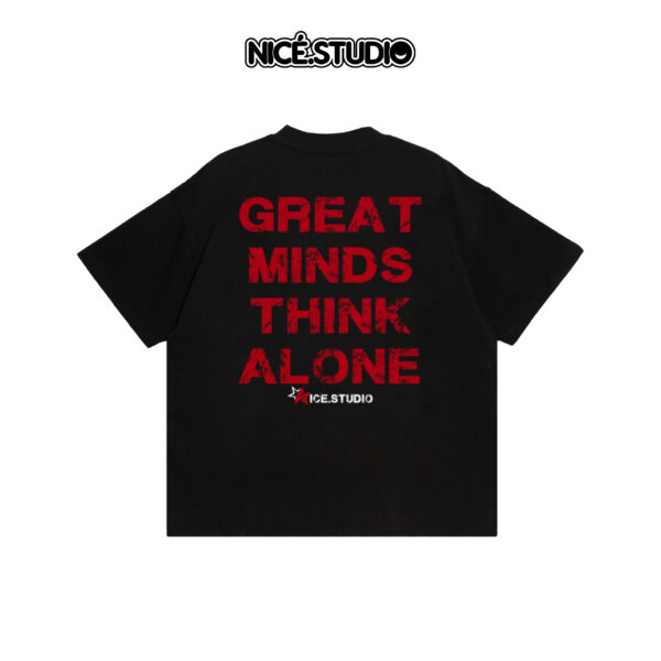 Áo Thun BOXY NICE.STUDIO STAR LOGO - NICE - BLACK- FORM BOXY - 280gsm - Ảnh 6