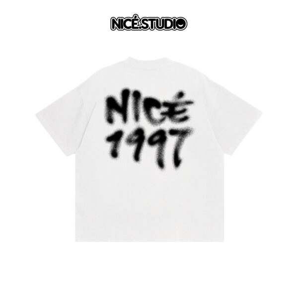 Áo Thun BOXY NICE.STUDIO 1997 - NICE - WHITE - FORM BOXY - 280gsm - Ảnh 6