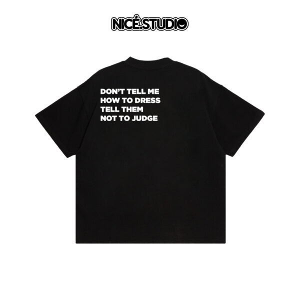 Áo Thun BOXY NICE.STUDIO LOGO N - NICE - BLACK- FORM BOXY - 280gsm - Ảnh 6