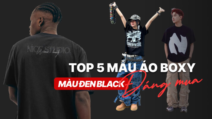 TOP 5 MẪU ÁO THUN BOXY ĐEN ĐÁNG MUA