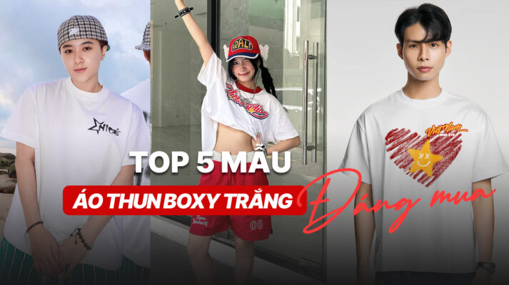Top 5 mẫu áo thun boxy trắng đơn giản đáng mua